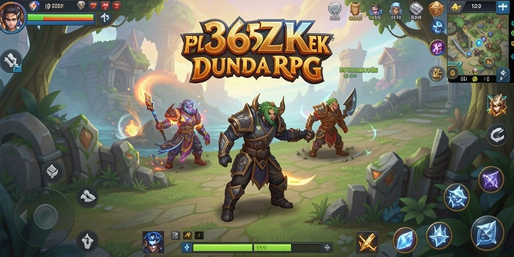 Screenshot menunjukkan aksi pertarungan seru dalam RPG 365ZK.