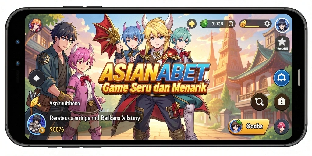 Screenshot utama ASIANABET menampilkan aksi seru dalam dunia Anime.