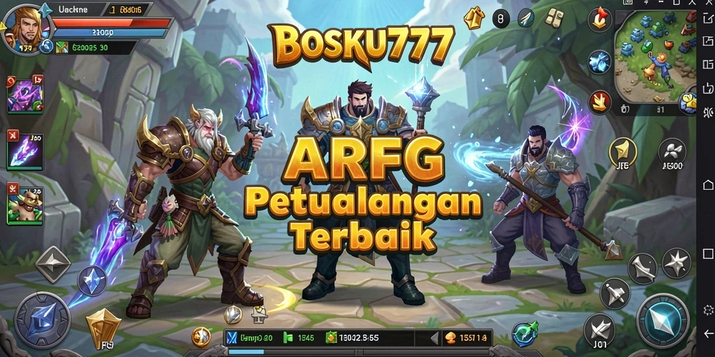 Screenshot gameplay BOSKU777 yang menunjukkan pertempuran seru dan karakter yang kuat.