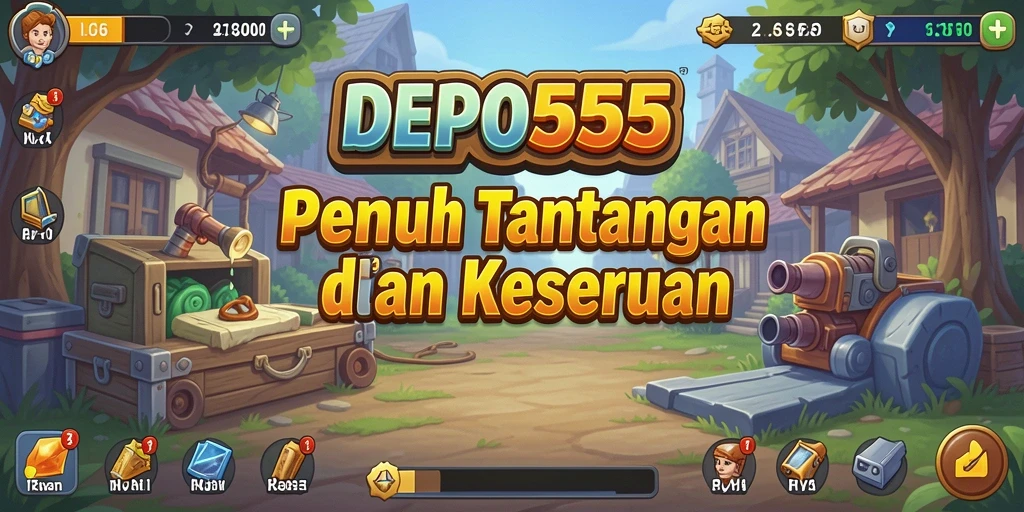 Tampilan gameplay DEPO555 yang menarik dan penuh warna.