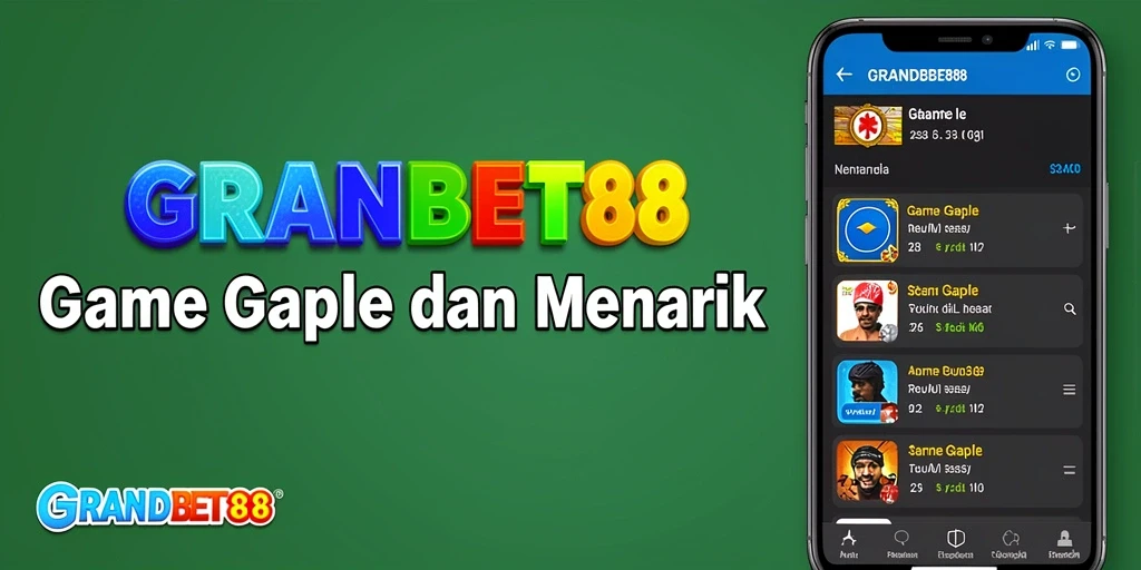 Tampilan gameplay Gaple yang seru dan interaktif di GRANDBET88.