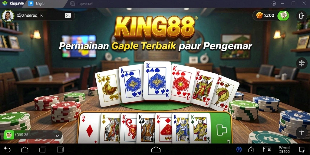Tampilan gameplay KING88 yang seru dan interaktif dalam permainan Gaple.