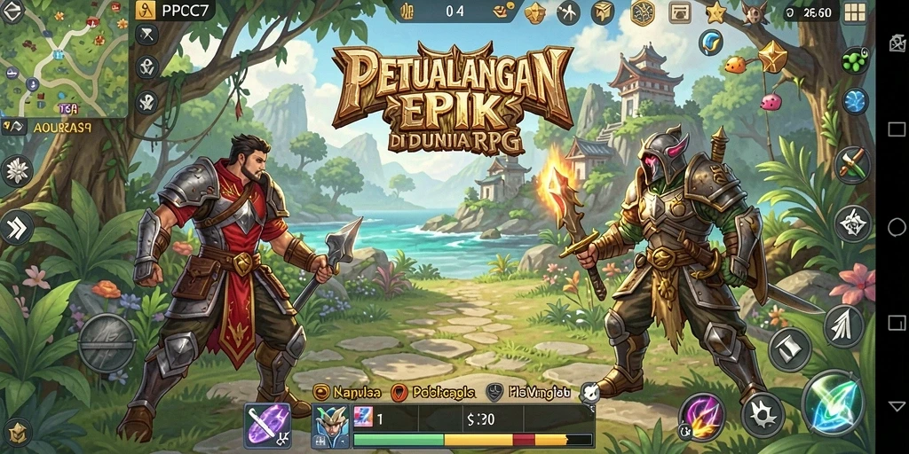 Tampilkan aksi seru dan grafis menawan dari gameplay RPG.