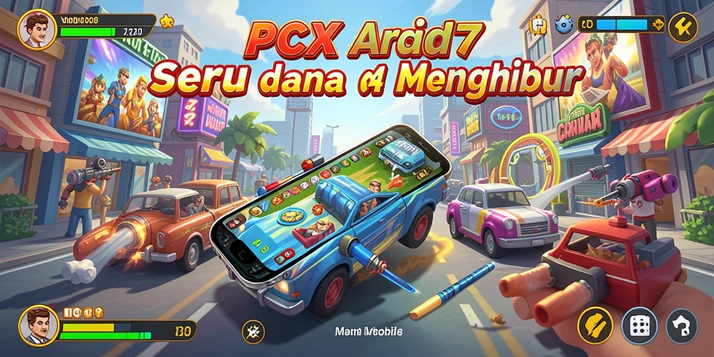 Screenshot PCX777 menampilkan aksi gameplay seru dalam game Arcade.