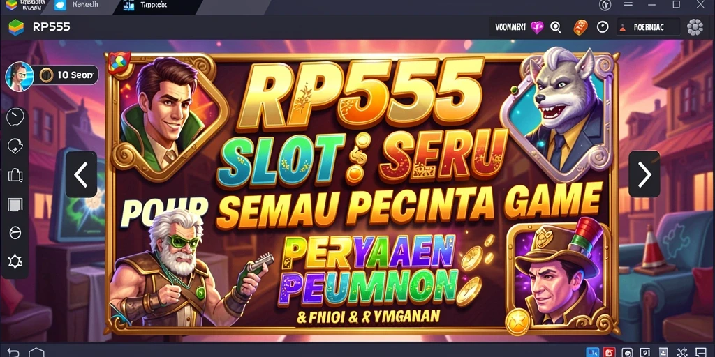 Tampilan gameplay slot RP55 yang menarik dan penuh warna.