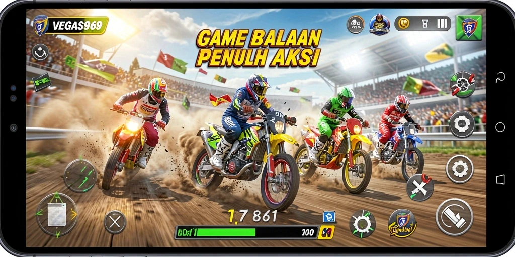 Tampilan gameplay balapan yang seru dan mendebarkan di VEGAS969.