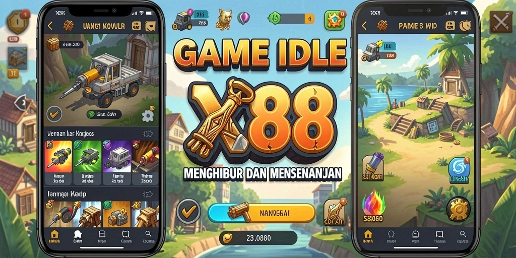 Tampilan gameplay Idle yang menarik di X88.