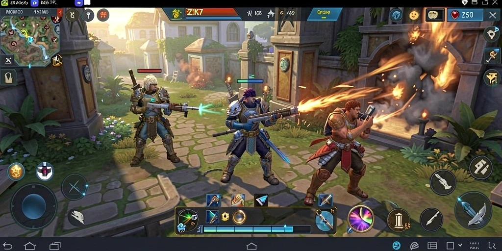 Gameplay ZK7 yang seru dan menantang strategi.